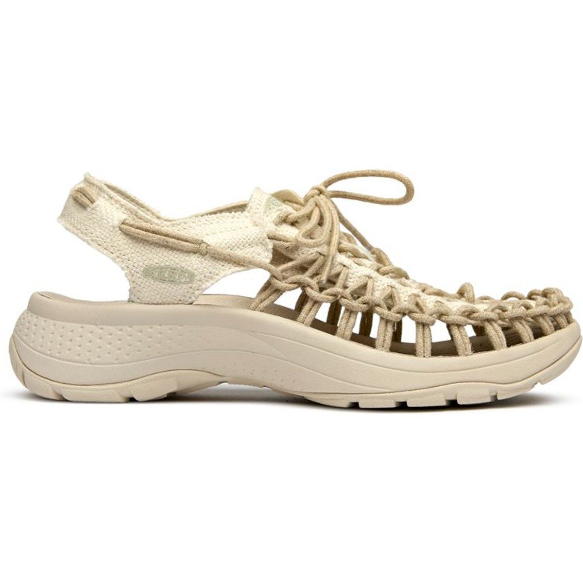 Gewebte Riemchensandalen mit verstellbarer Schnur