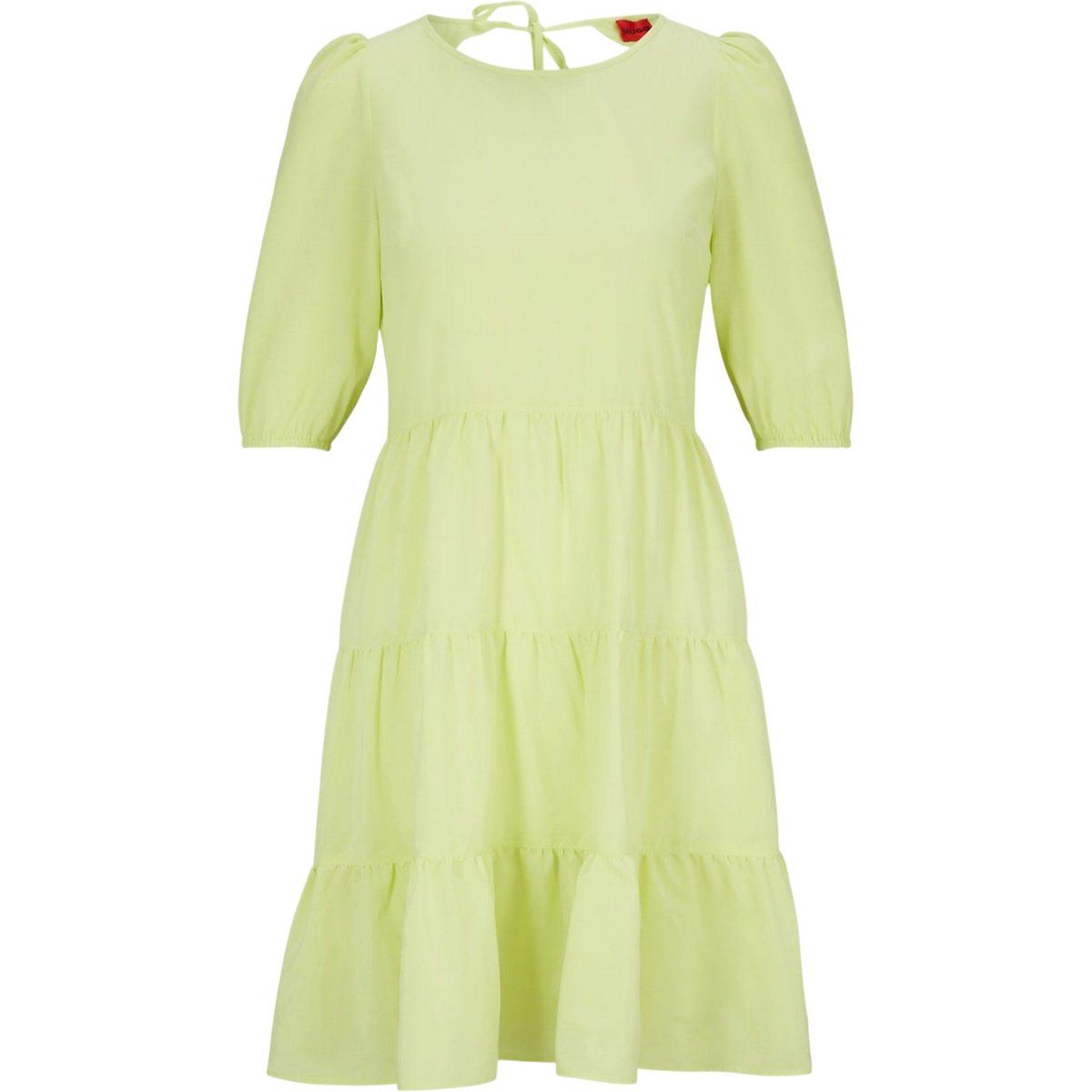 Gestuftes Midikleid mit Puffärmeln