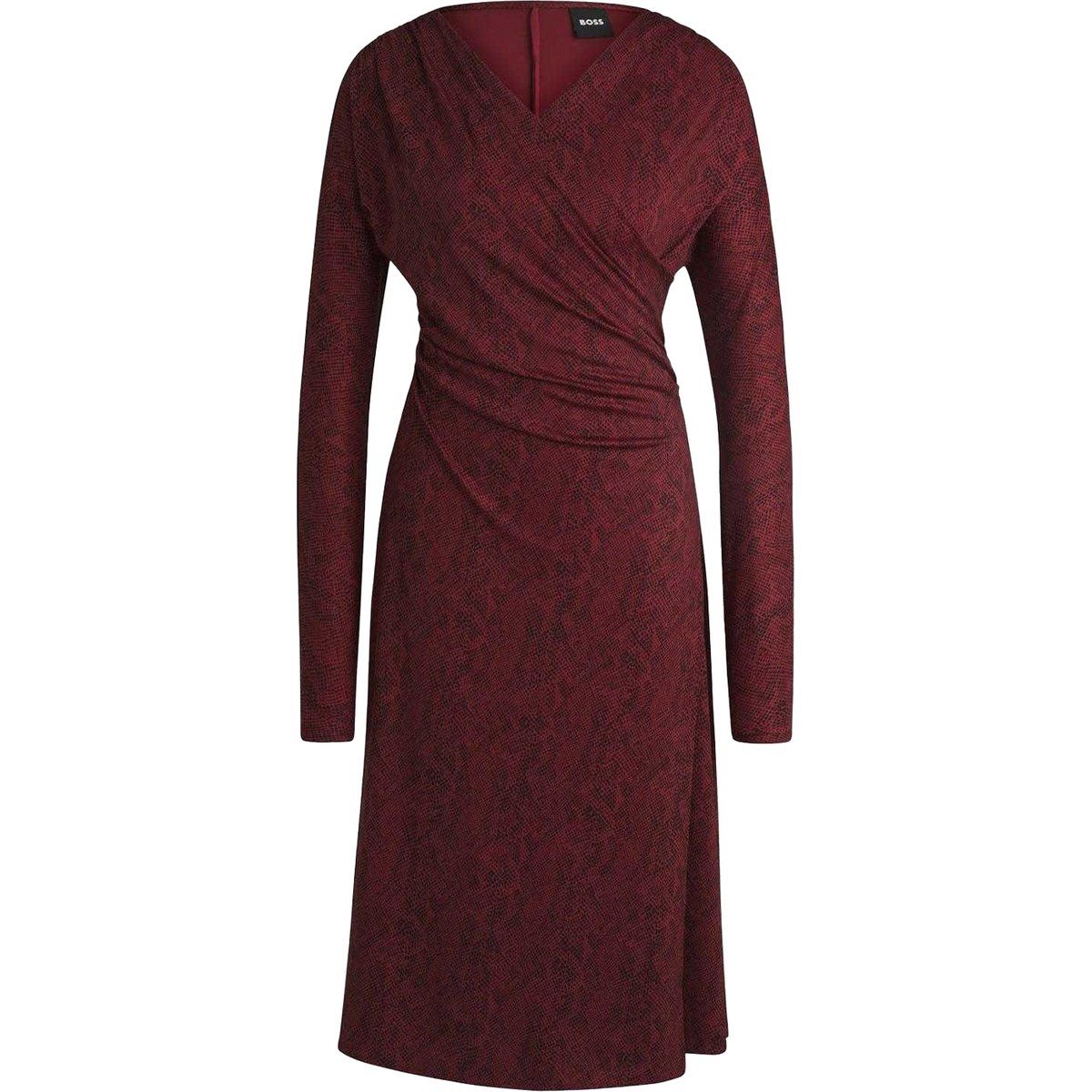 Bedrucktes Jersey-Wickel-Midikleid