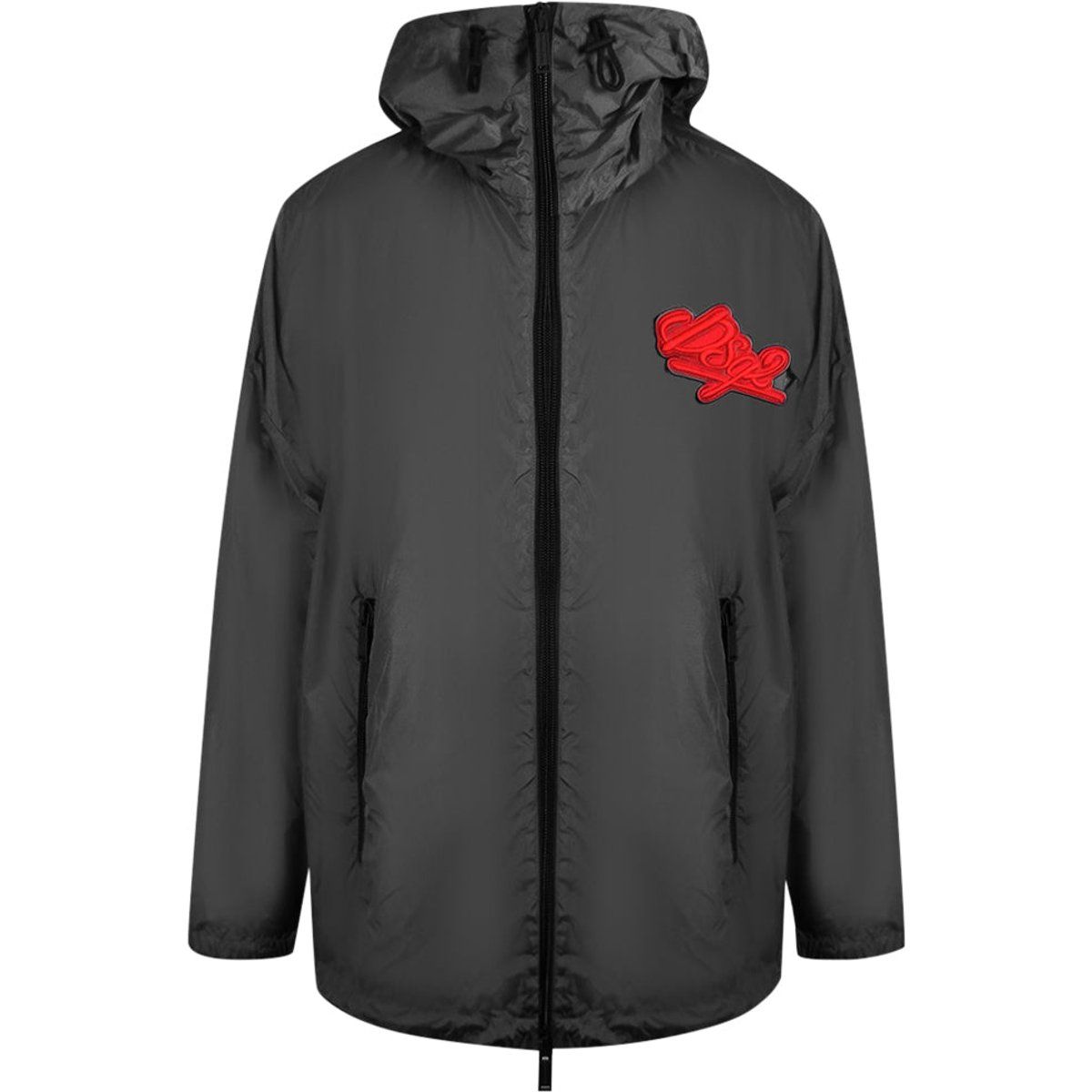 Moderne übergroße Windbreaker Jacke mit Logo