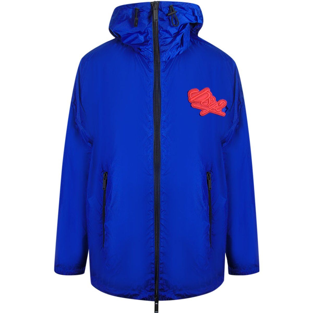 Blaue Windbreaker Jacke mit Logo