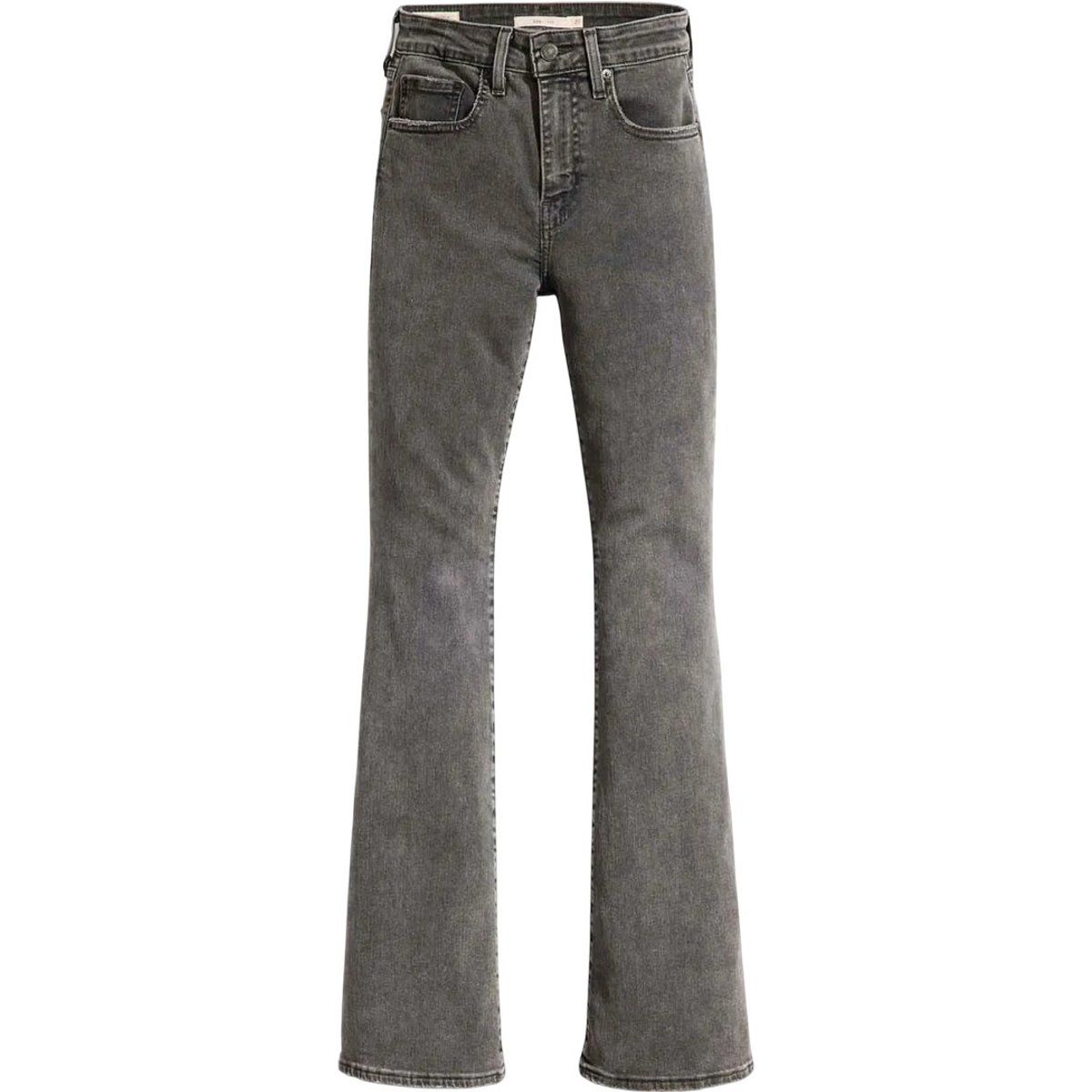Hochtaillierte Bootcut-Stretch-Denim-Jeans