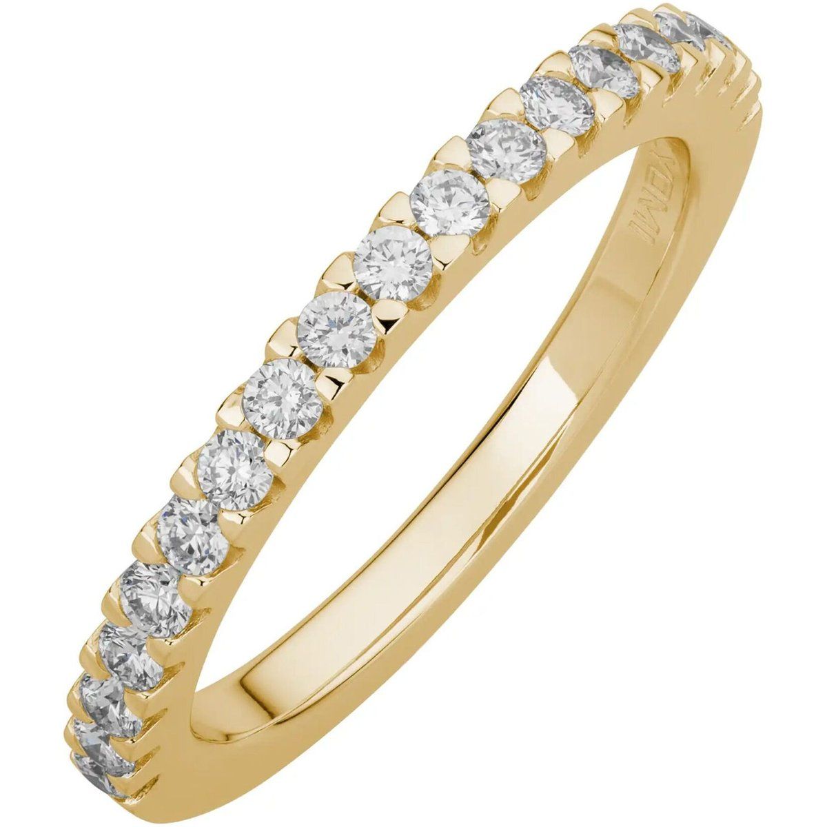 Goldener Ring mit synthetischen Diamanten