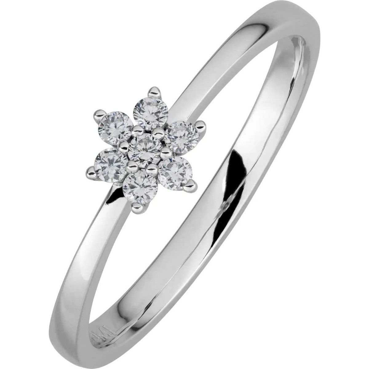 Eleganter Ring mit floralem Diamantcluster