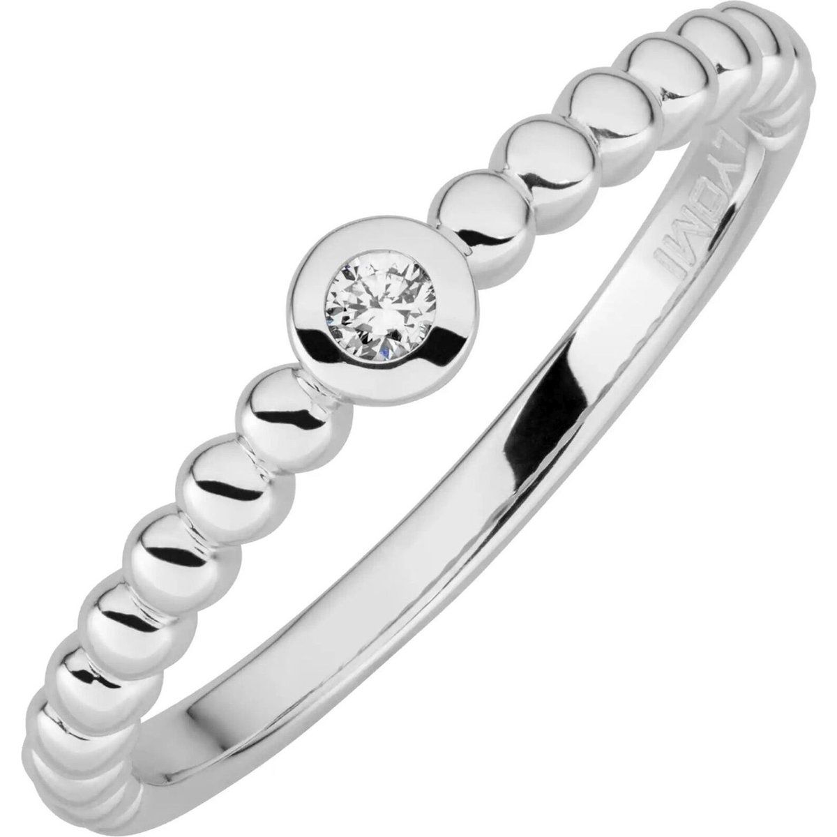 Bubble-Ring mit synthetischem Diamanten