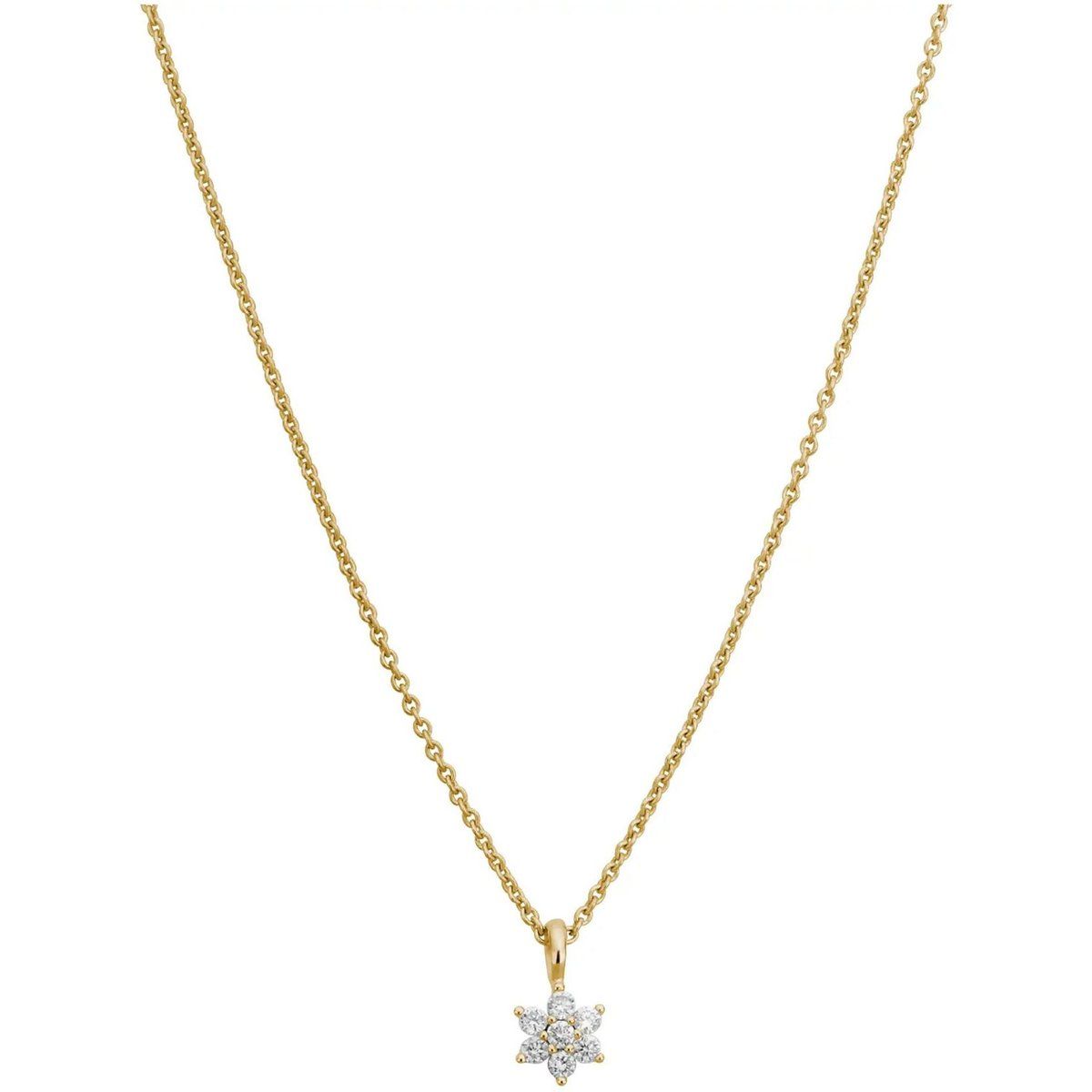 Collier mit funkelndem Blumenanhänger