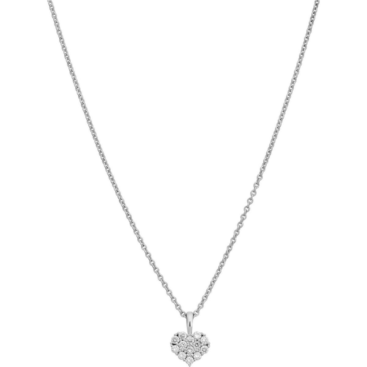 Elegante Halskette mit Diamant-Herzanhänger