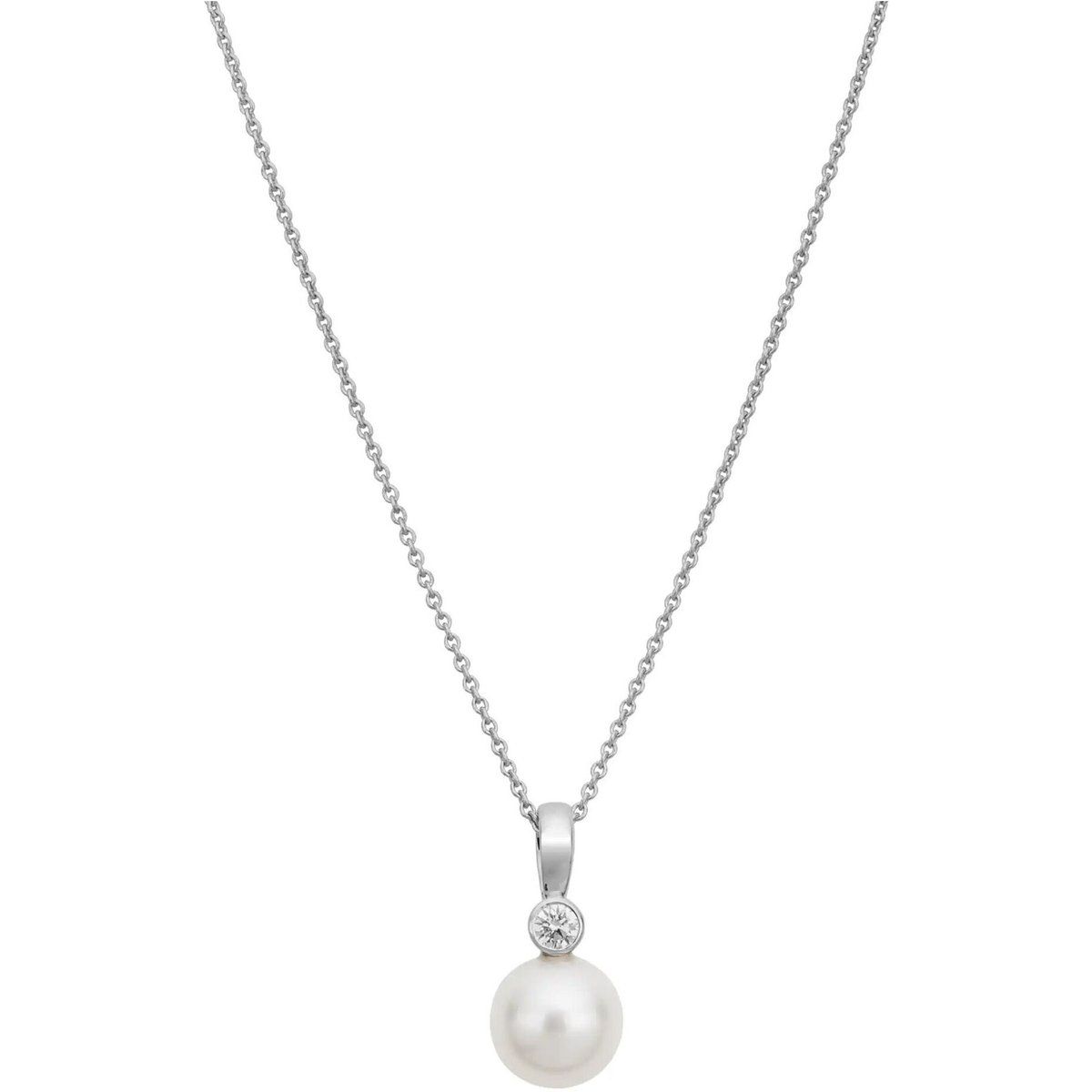 Perlenanhänger Halskette mit Diamant