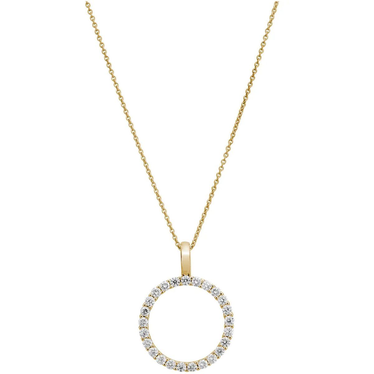 Funkelnde Diamant-Kreis-Halskette
