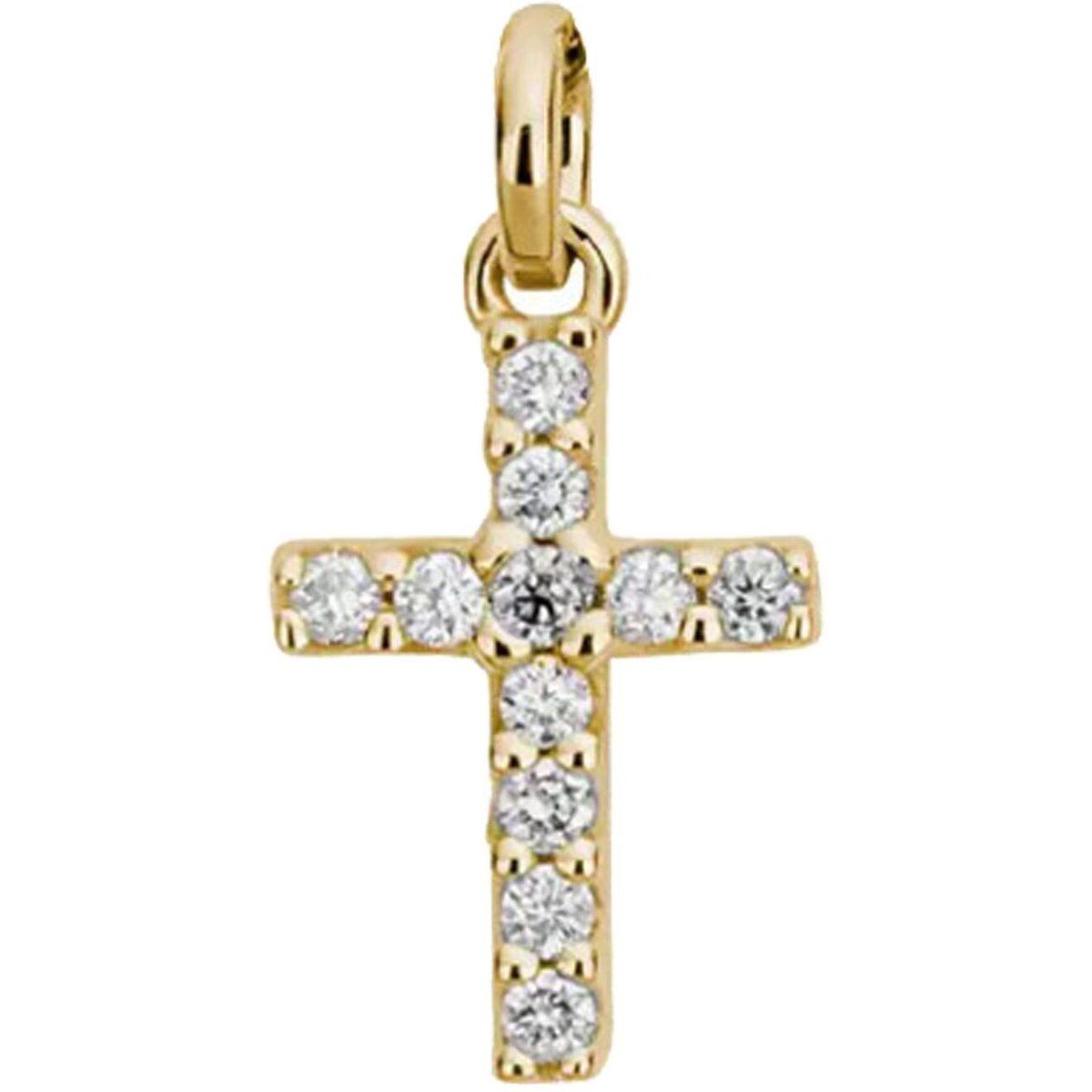 Klassischer Kreuzanhänger mit Diamanten