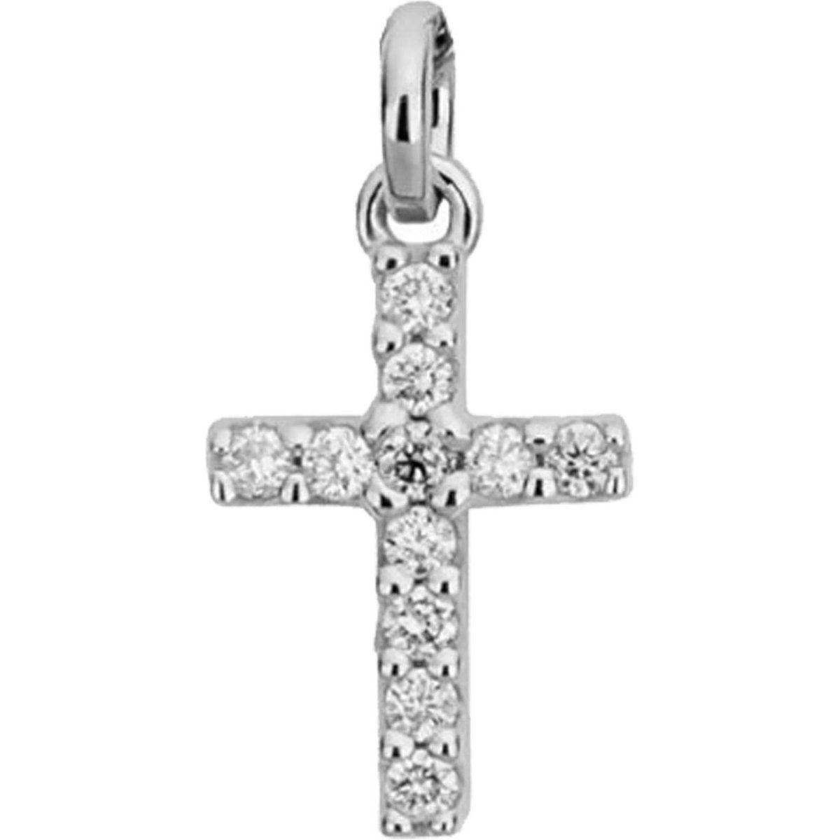 Eleganter Diamantbesetzter Kreuz Anhänger