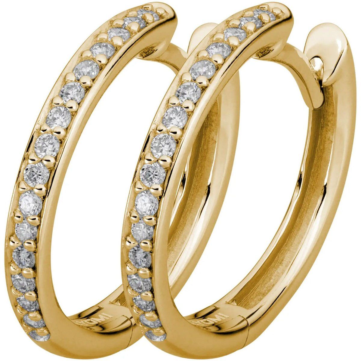 Elegante Creolen mit Diamantbesatz