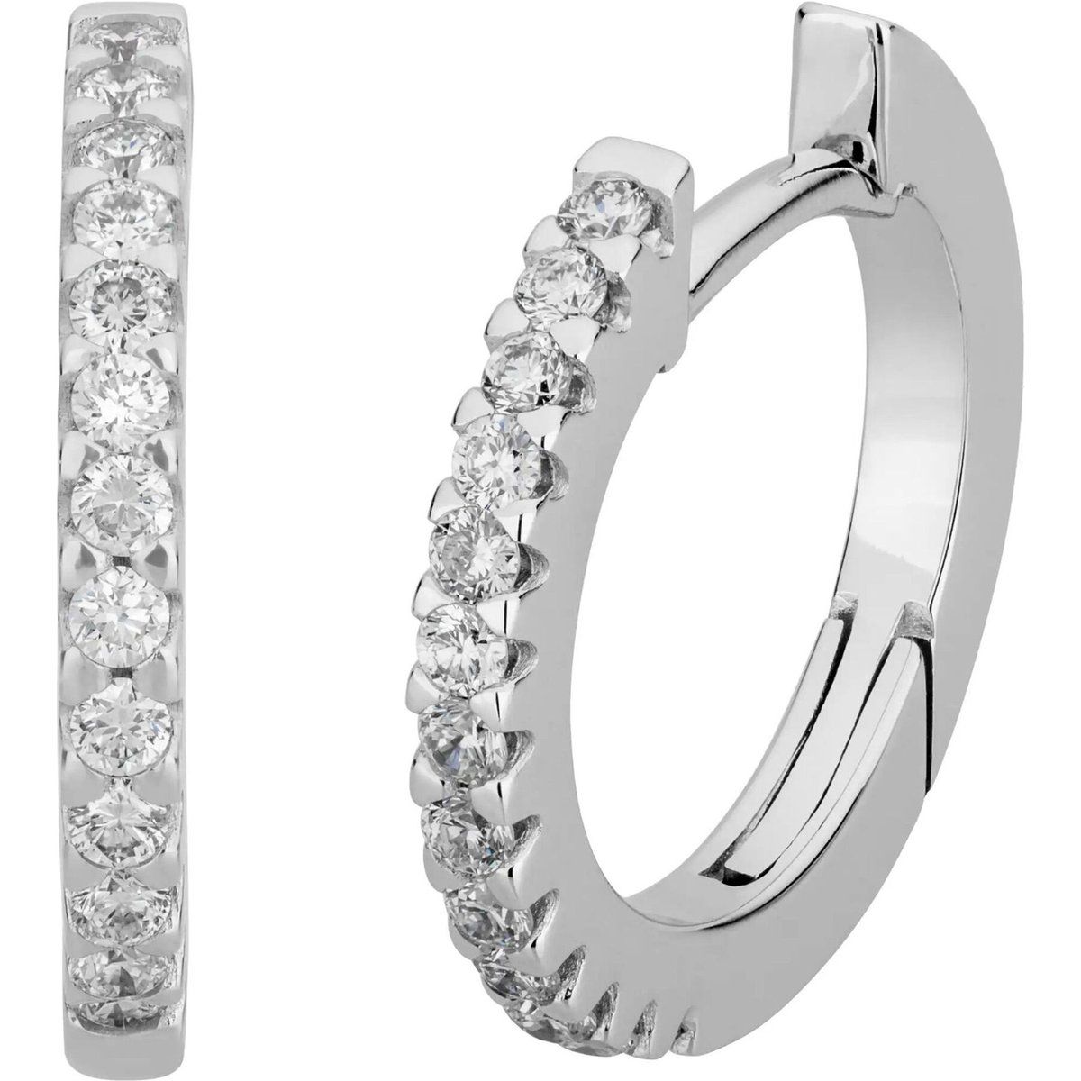 Elegante Creolen aus Weißgold mit Diamanten