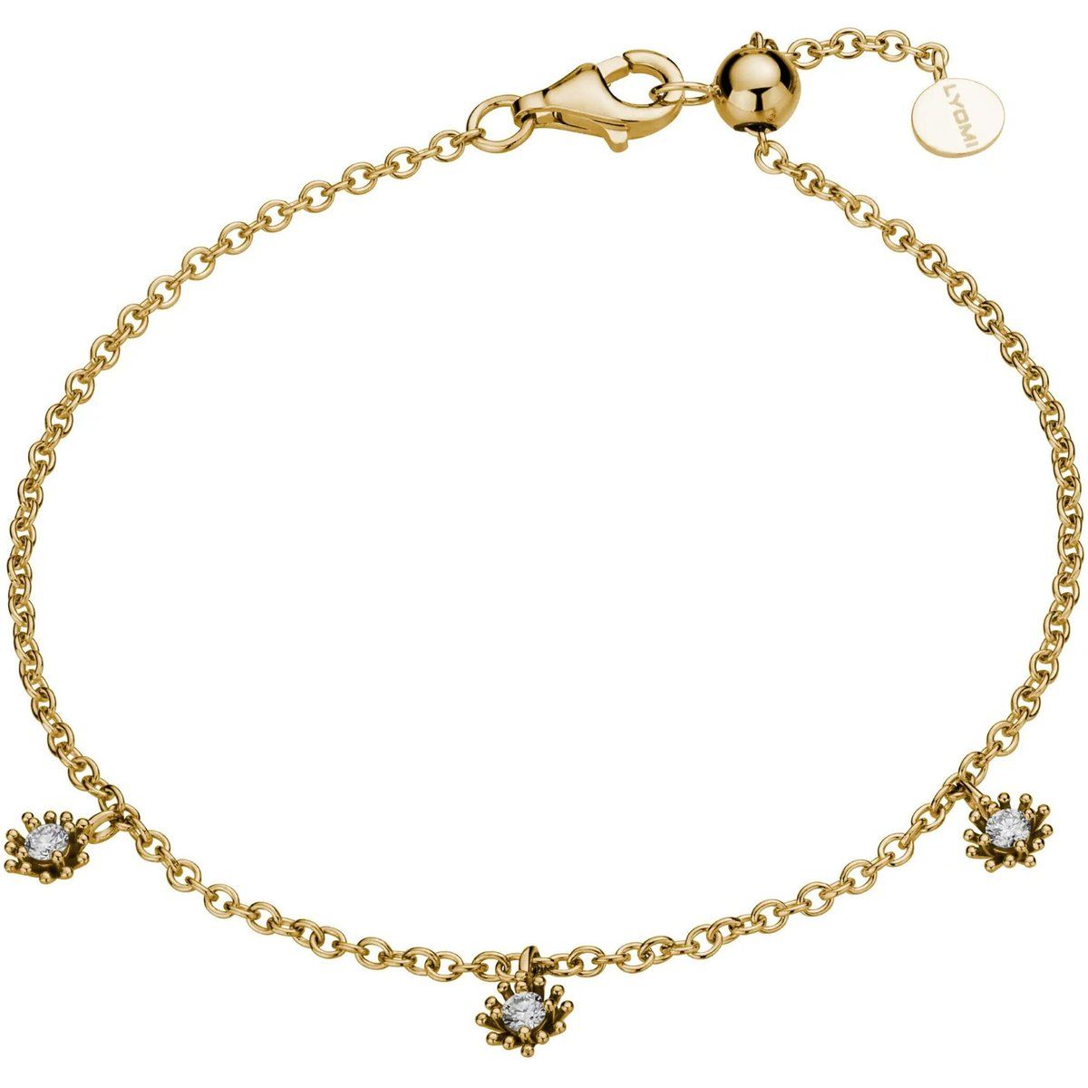 Zartes florales Armband mit Lab-Diamanten