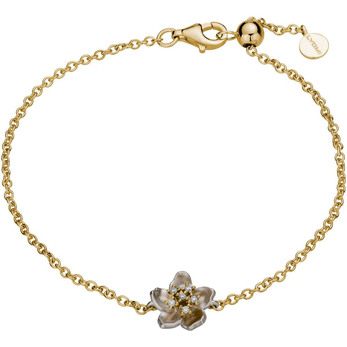 Kirschblüte Diamant-Goldarmband
