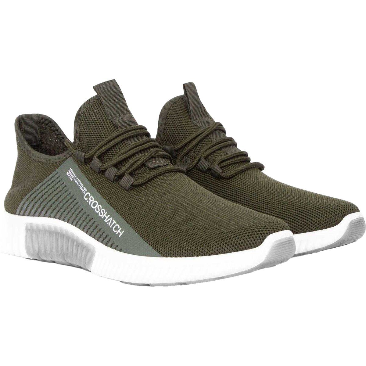 Herren Strick Sneaker in Olivgrün