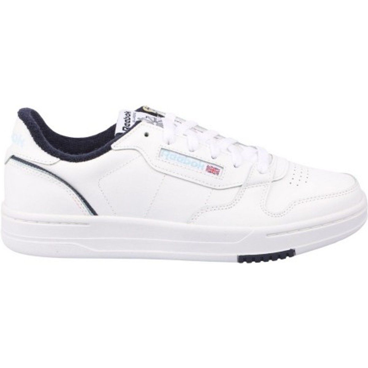 Weißer Leder Low-Top Court Sneaker