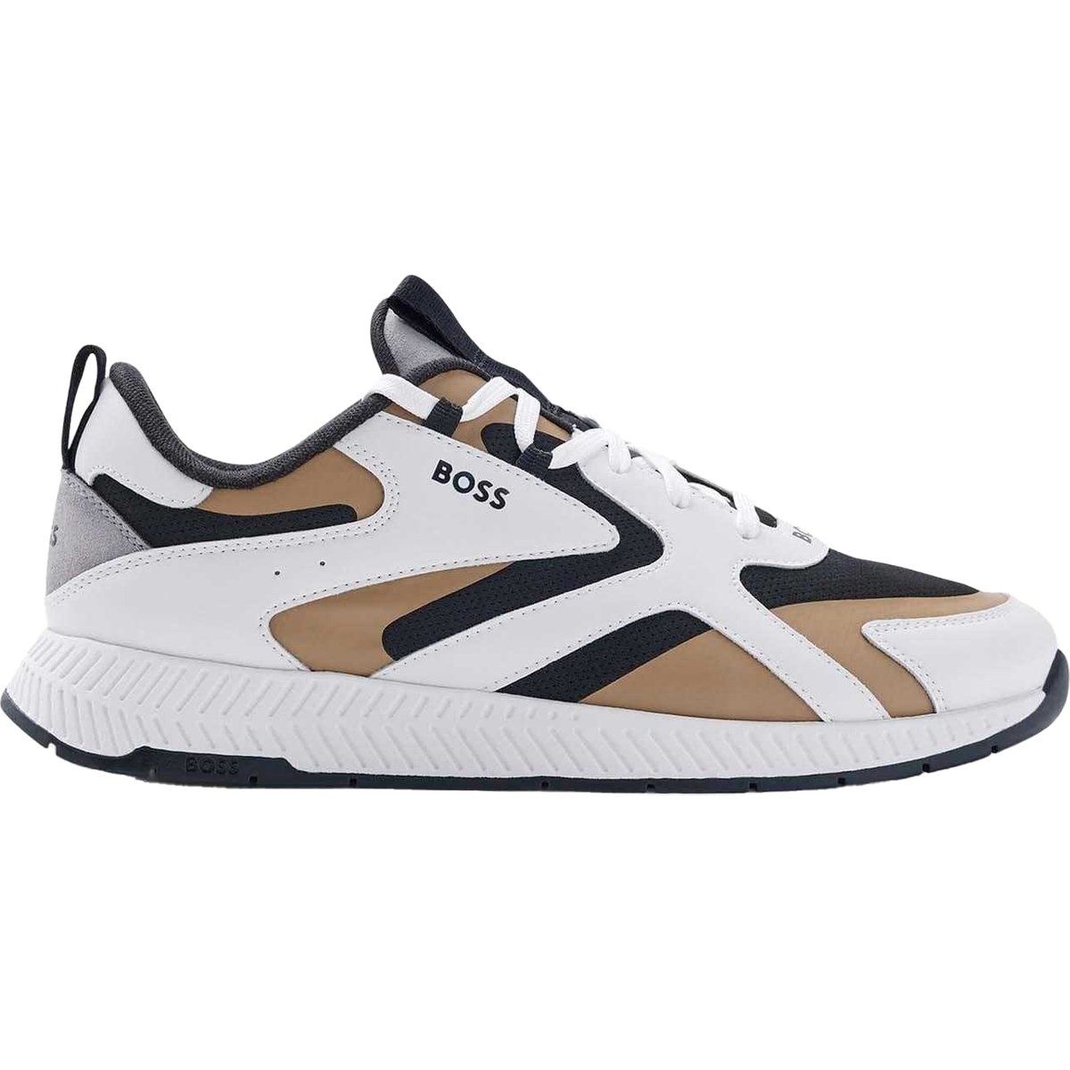 Colorblock-Leder-Laufschuhe