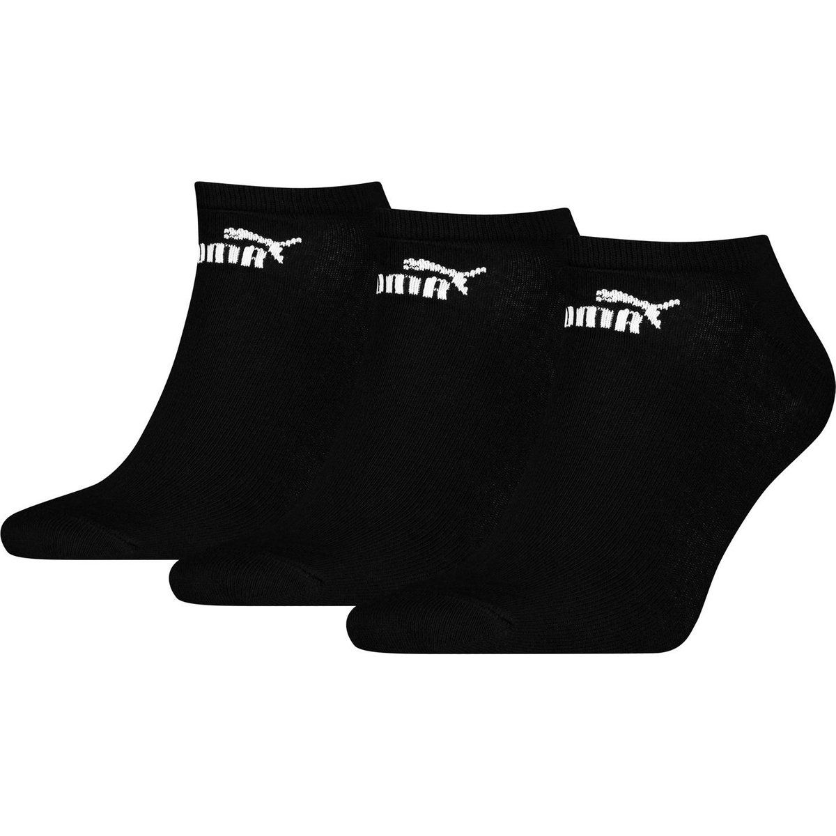 Schwarze, niedrig geschnittene Logo-Socken, Dreierpack