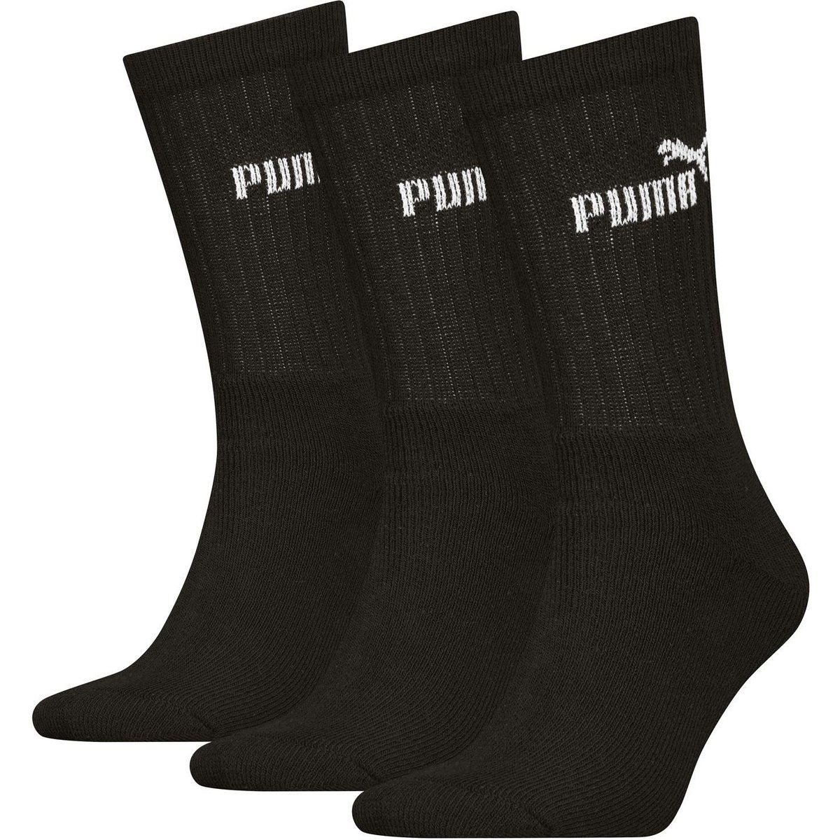 Unisex Schwarze Socken Dreierpack