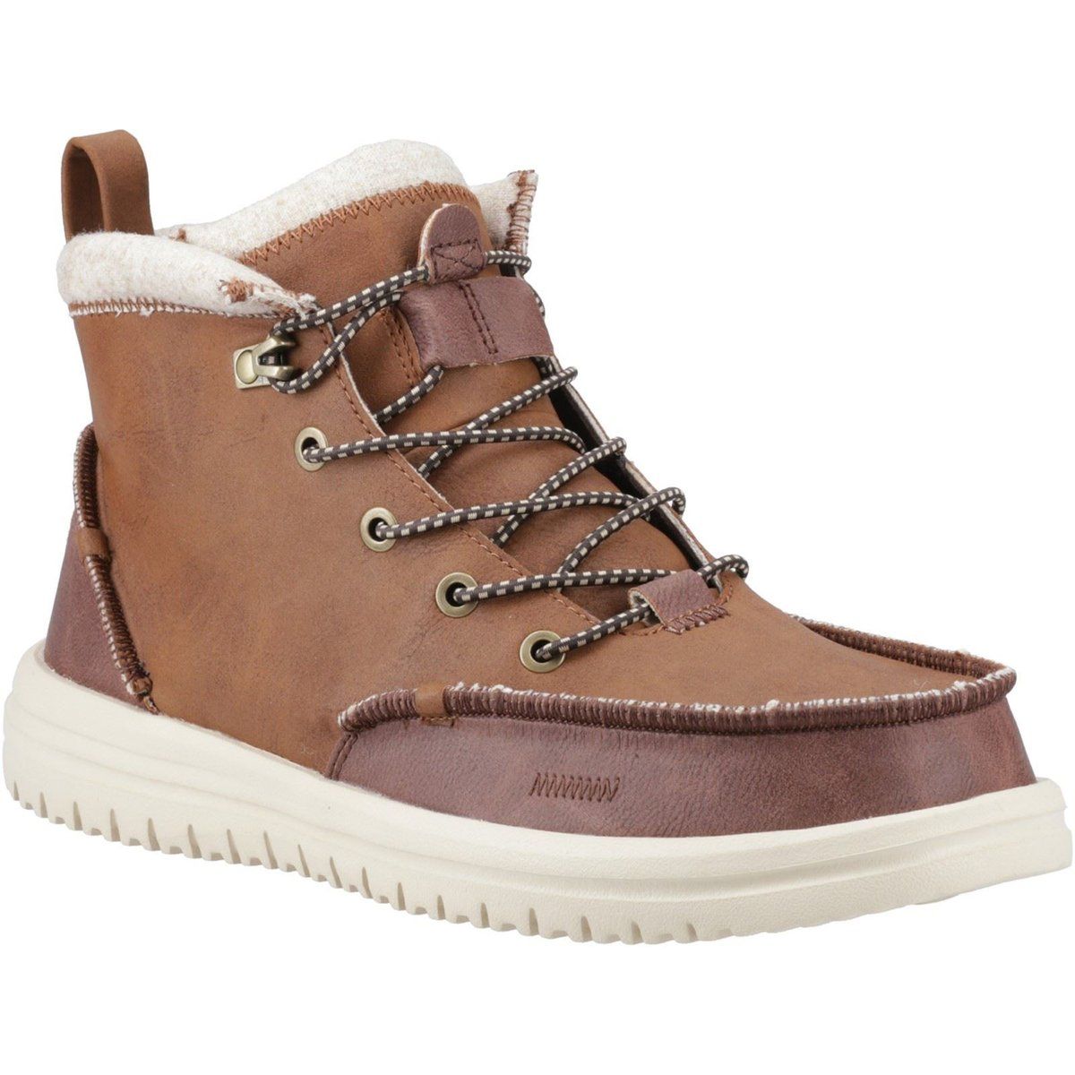HEYDUDE Bradley Tumbled Classic Polyurethan Herren Stiefel Cognac/Multi