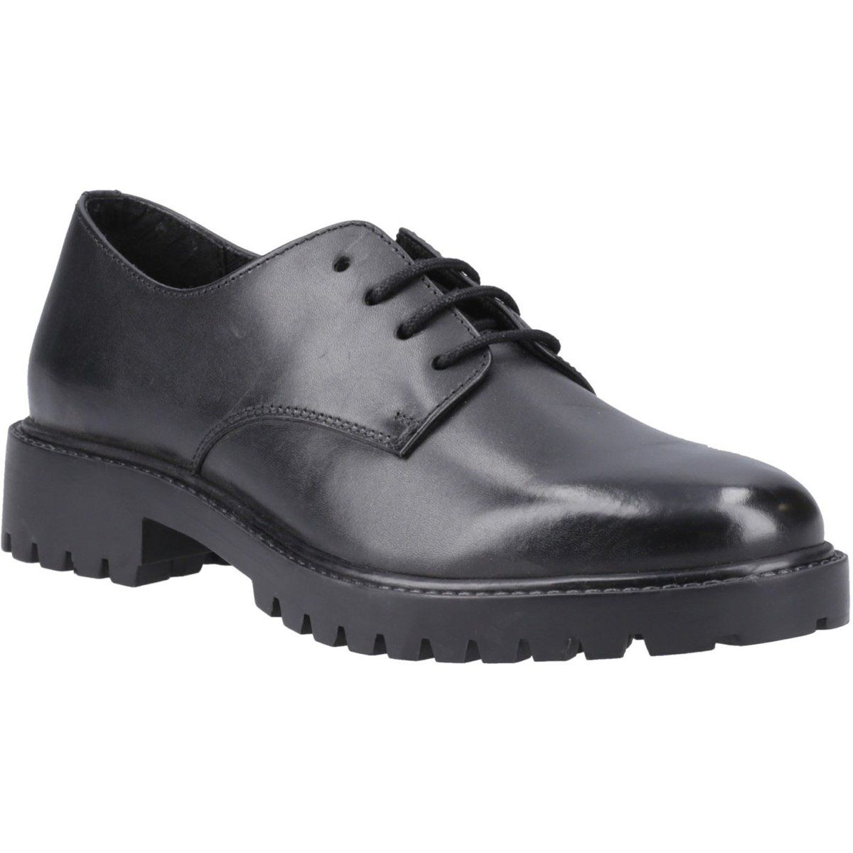 Hush Puppies Aubrey Schnürsenkel Snr Leder Mädchen Schwarze Derby Schuhe