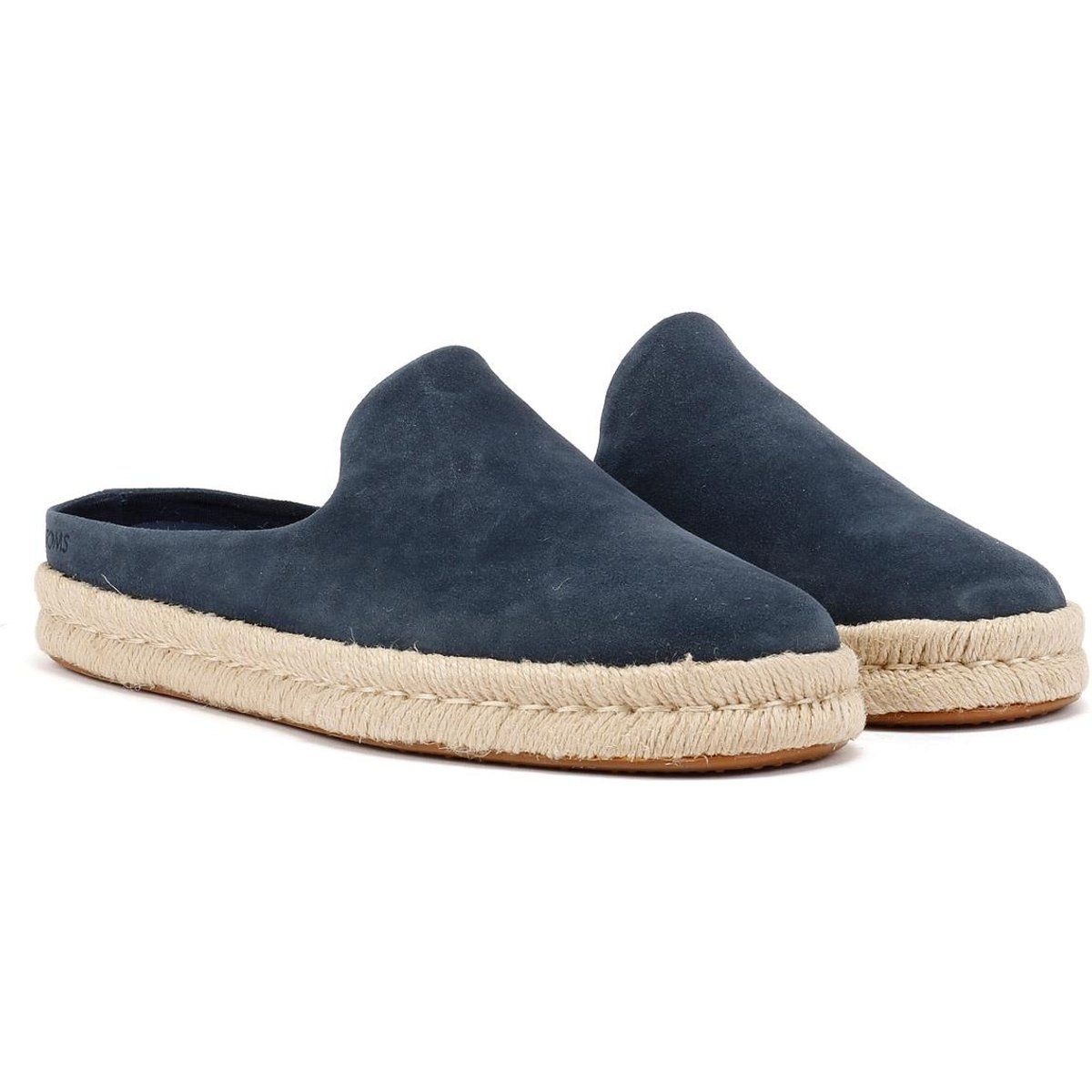 TOMS Santiago Herren Clogs Aus Veloursleder In Blau