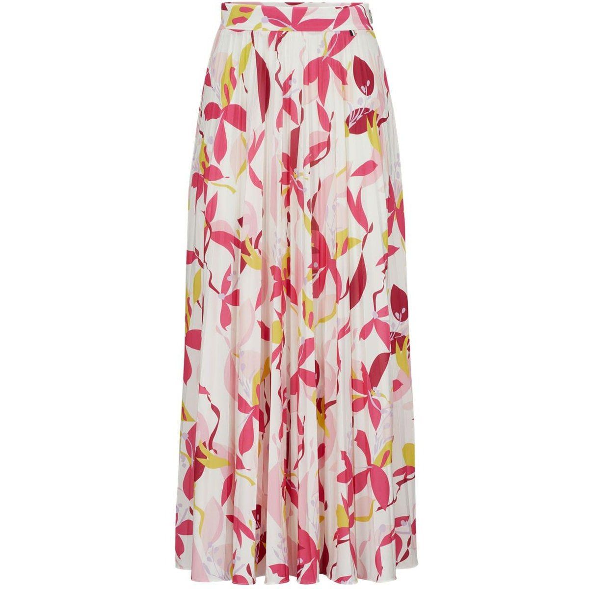 Floral bedruckter Plissee-Midi-Rock