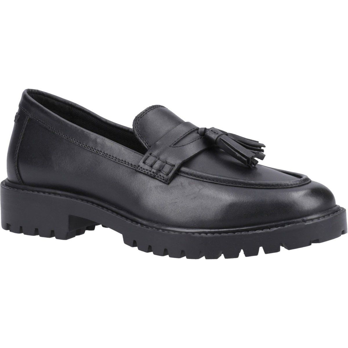 Hush Puppies Abigail Senior Leder Mädchen Schwarz Slipper