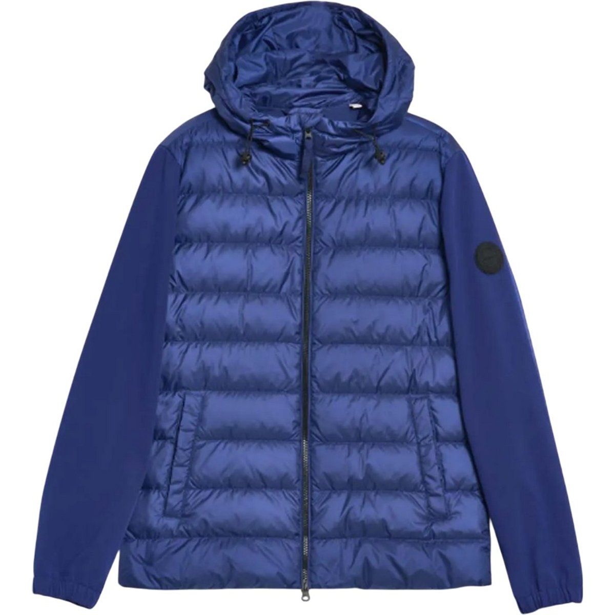 Hybrid-Steppjacke mit Softshell-Ärmeln