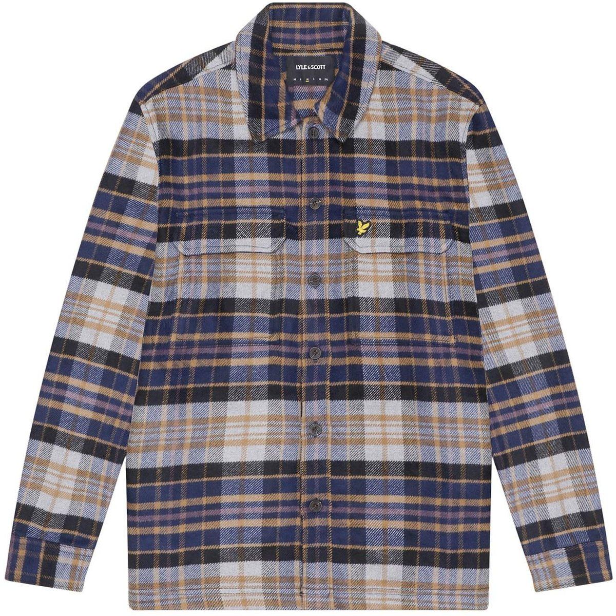 Herren Flanell Hemdjacke mit Karomuster