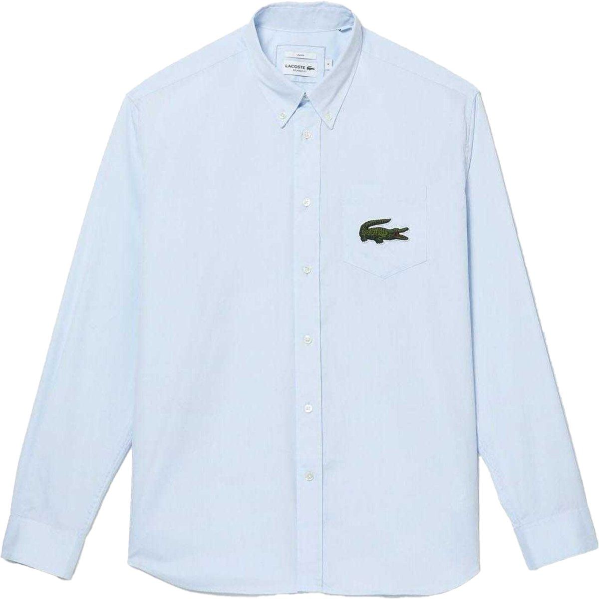 Hellblaues Langarm-Button-Down-Hemd