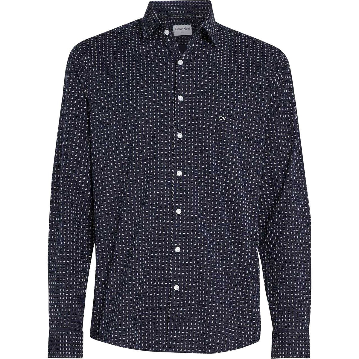 Bedrucktes Slim Fit Popeline Hemd