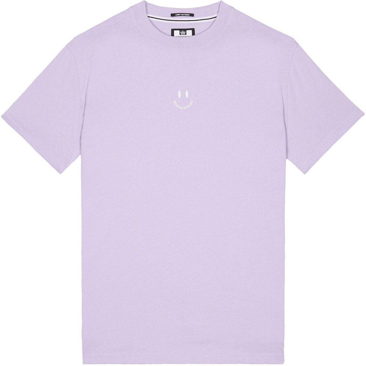 Helllila T-Shirt mit Grafikprint