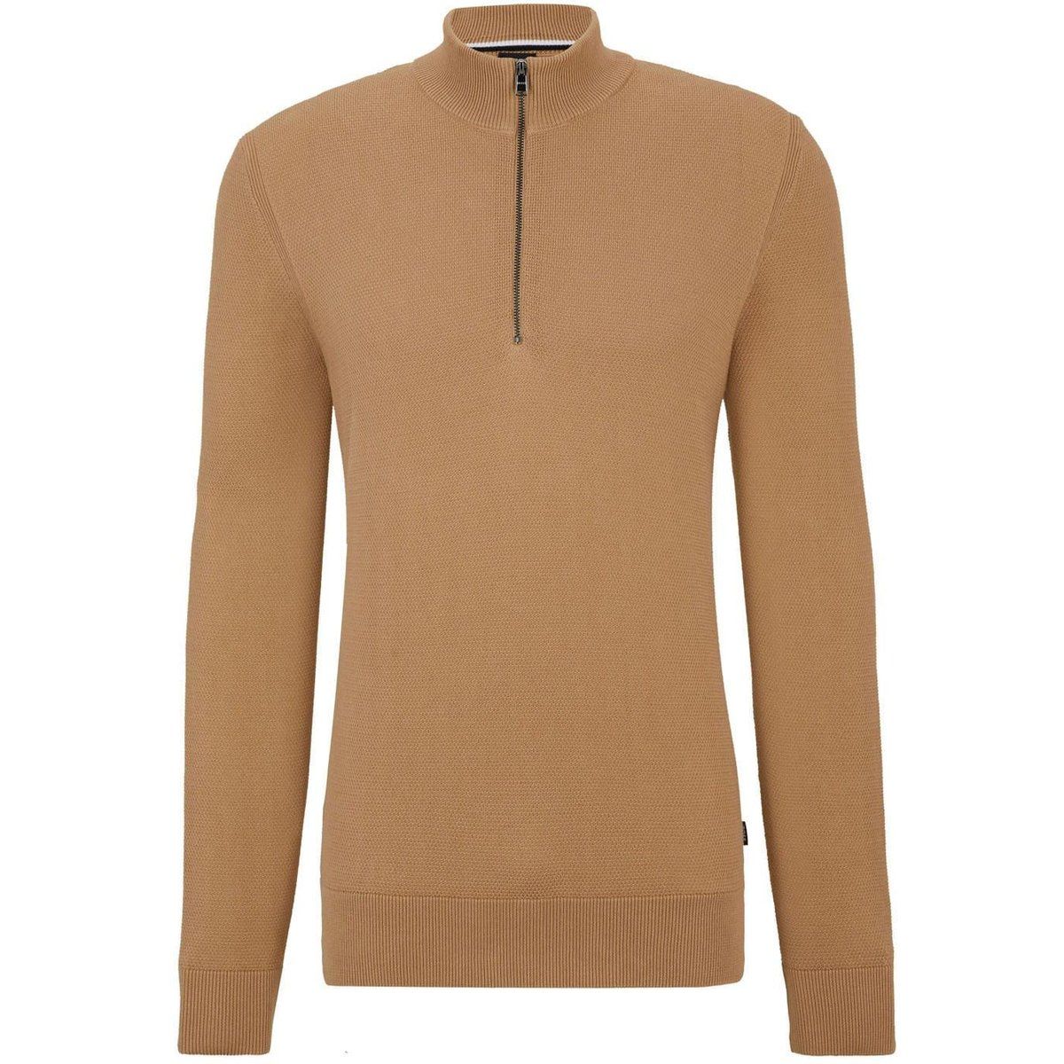 Herren Regular Fit Kurzreißverschluss Pullover