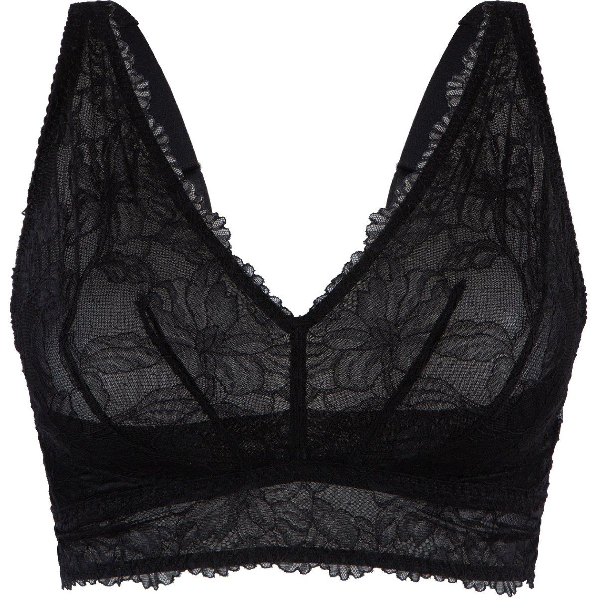 Blumen-Spitzen-Bralette ohne Futter