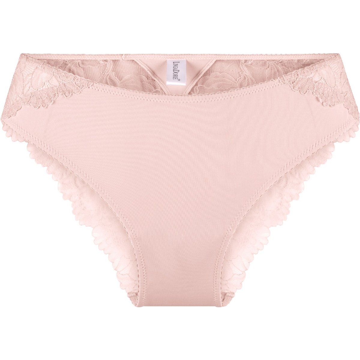 Bikini-Slip mit Spitzenbesatz