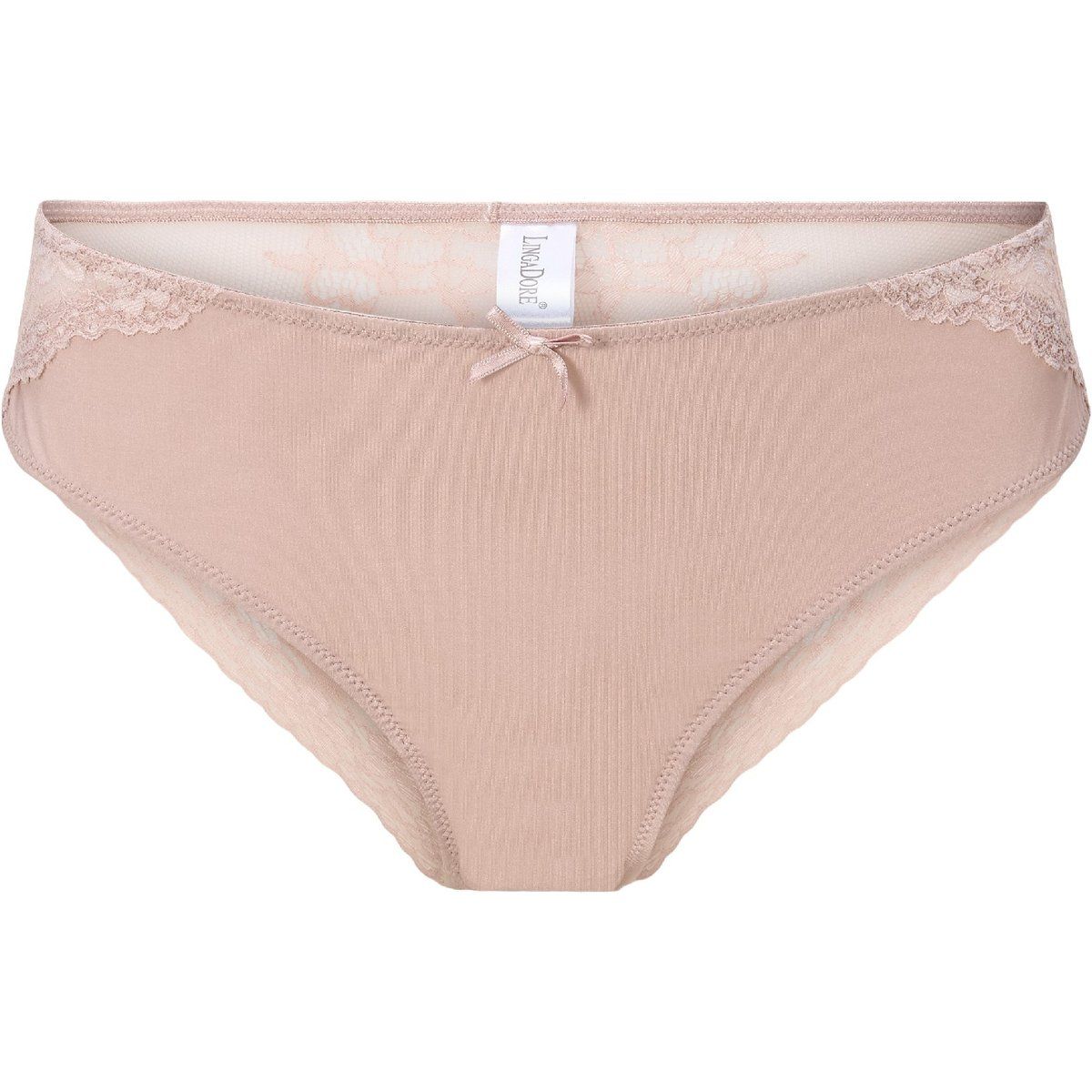 Mikrofaser-Slip mit Spitzenbesatz