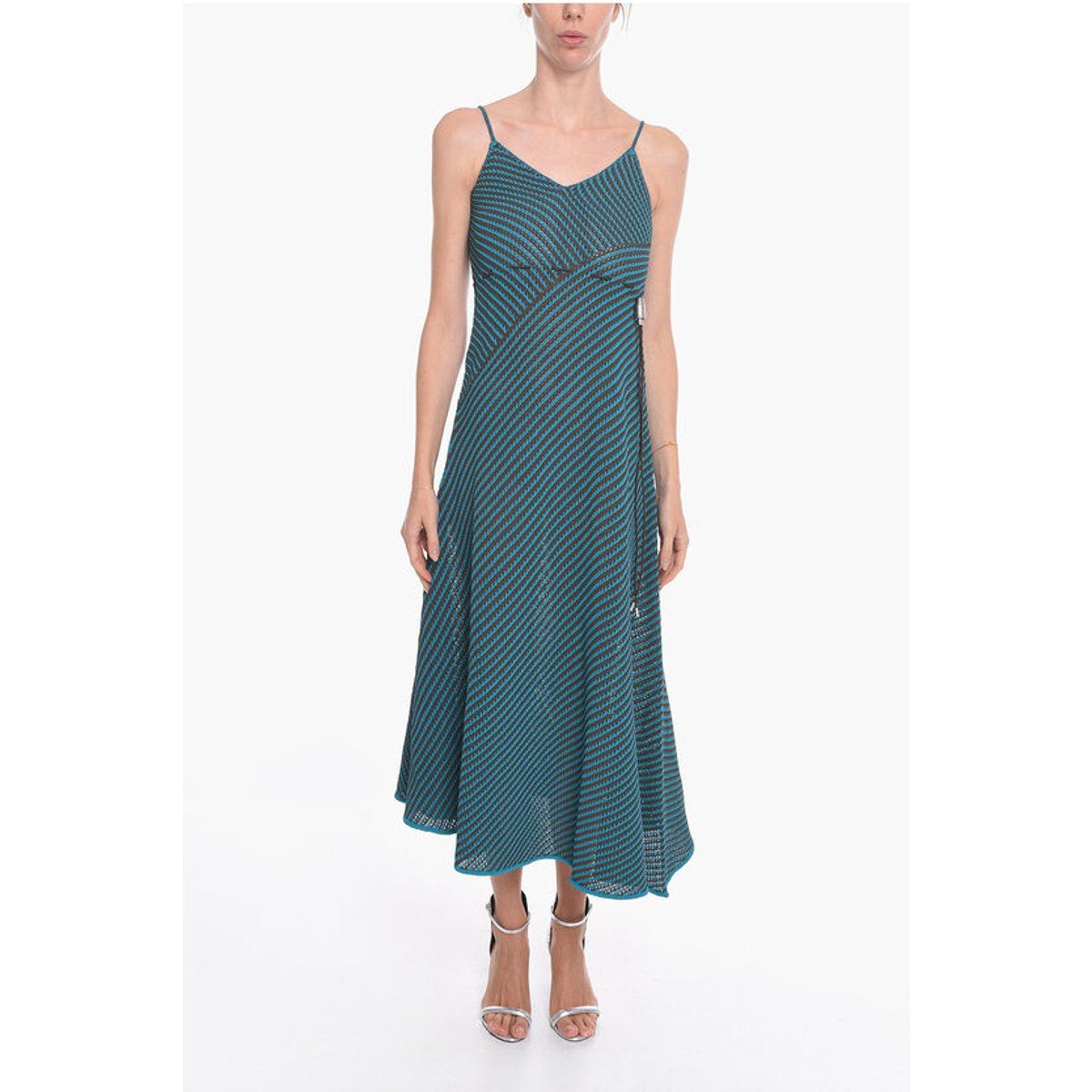 Gestreiftes Maxikleid aus Baumwollmischung