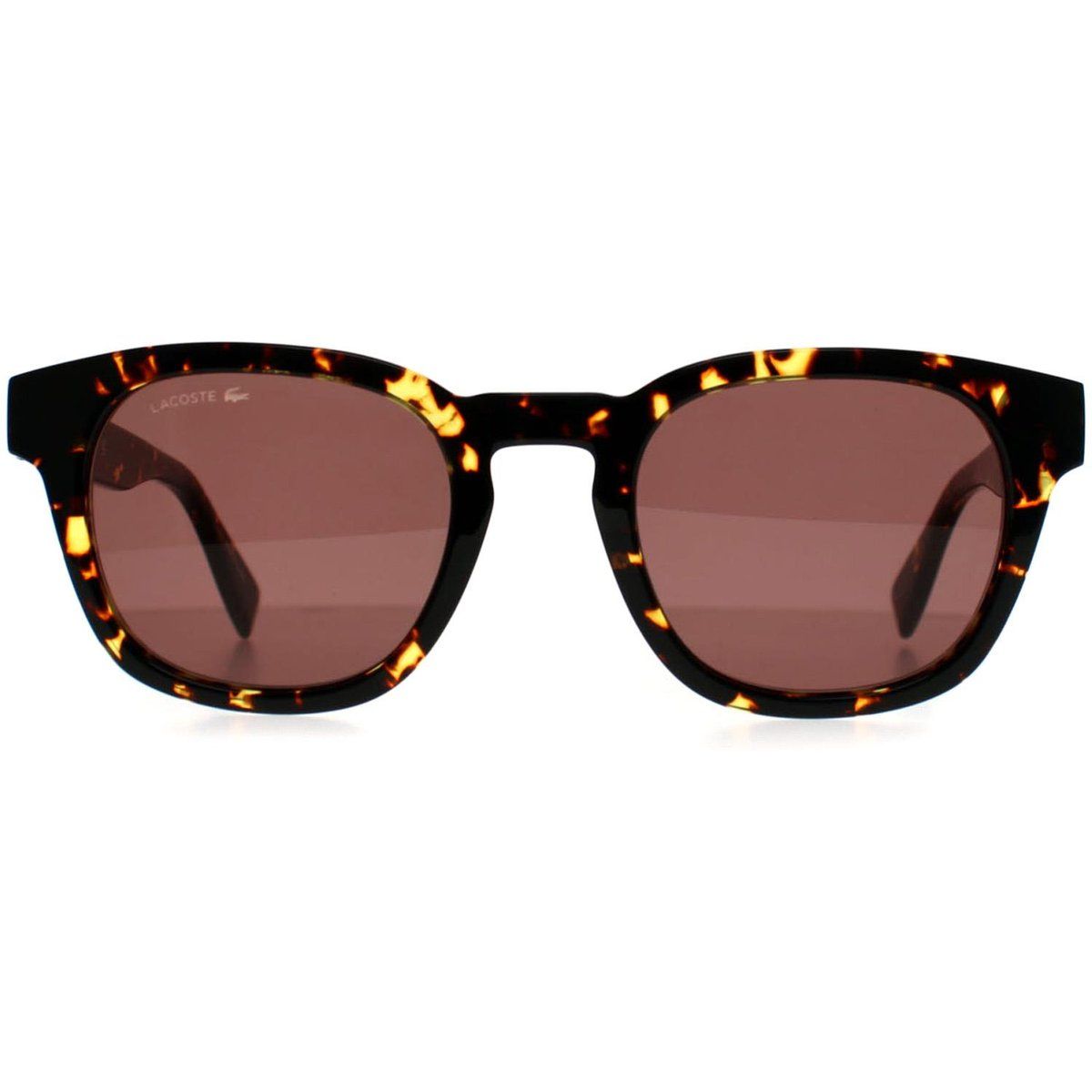 Runde Schildpatt-Sonnenbrille mit braunen Gläsern
