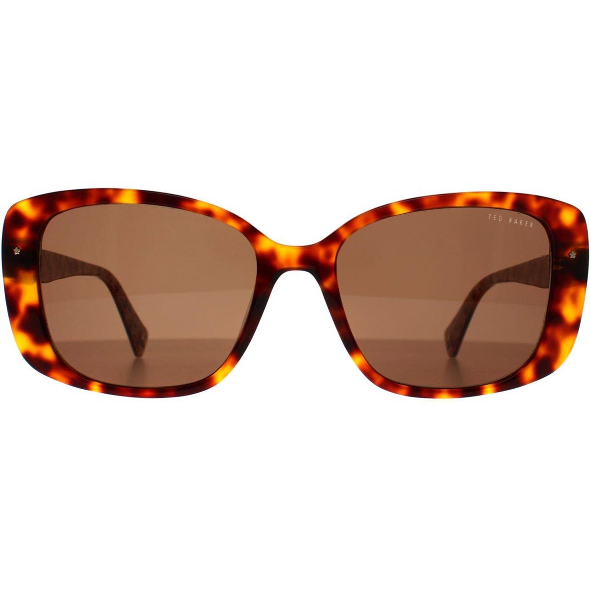 Schildpatt-Sonnenbrille mit Blumenmuster