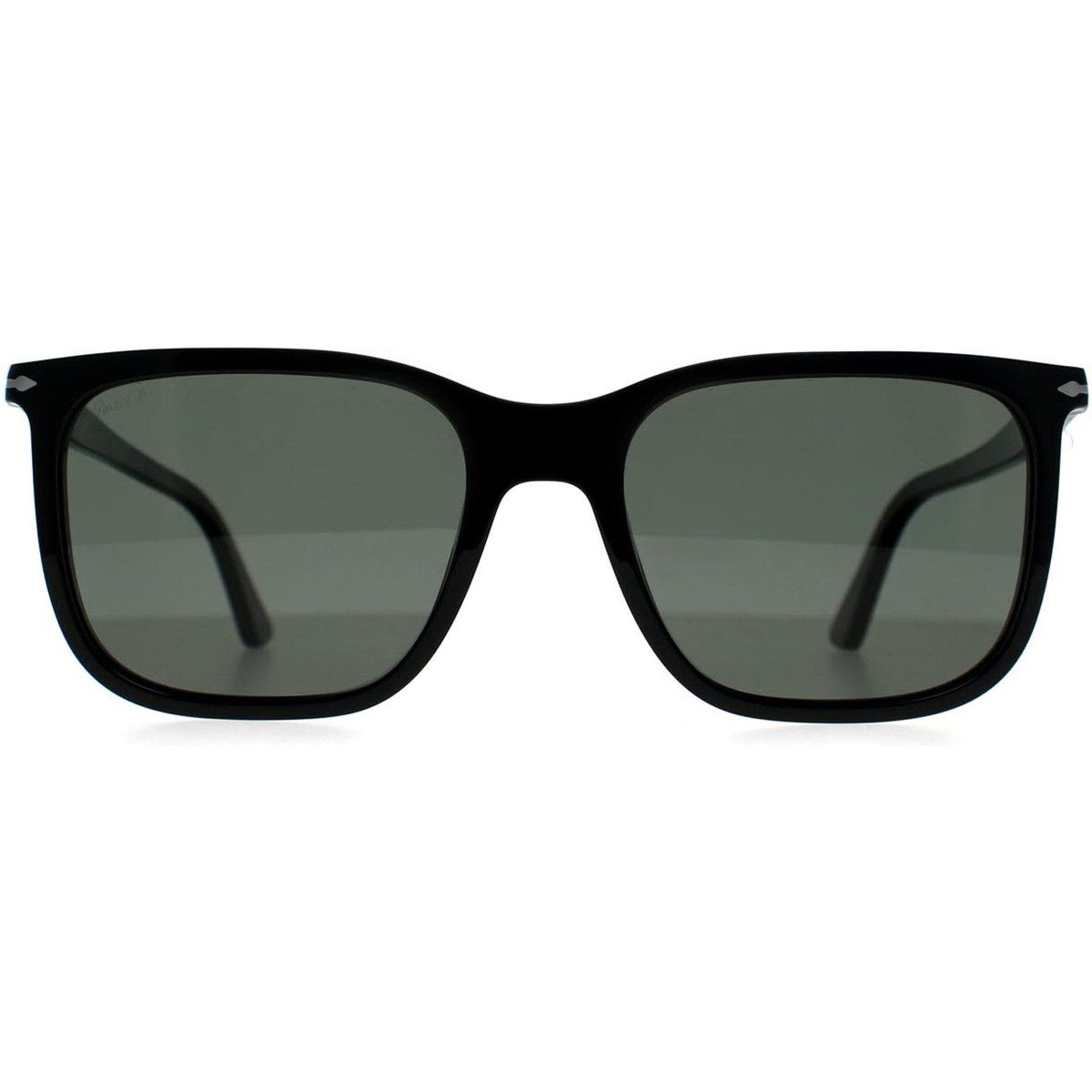 Klassische Sonnenbrille mit schwarzem Rahmen, polarisierte Gläser