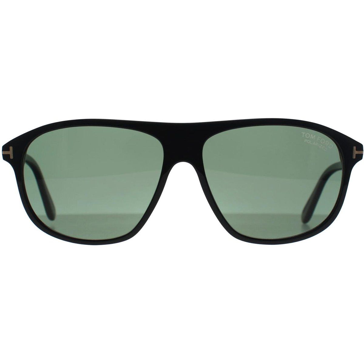 Schwarze Pilotenbrille polarisierte grüne Gläser