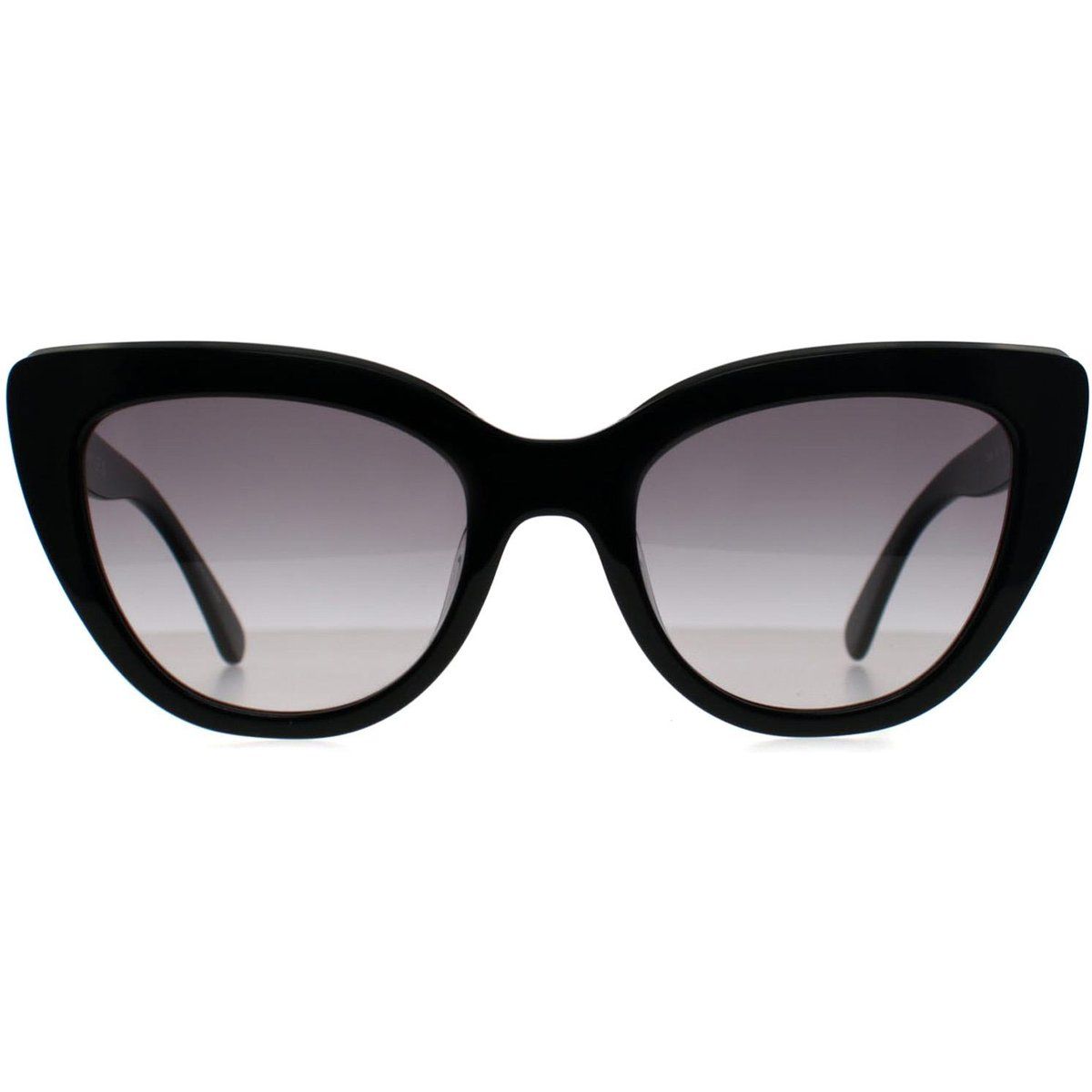 Schwarze Cat-Eye Sonnenbrille mit Farbverlaufsgläsern