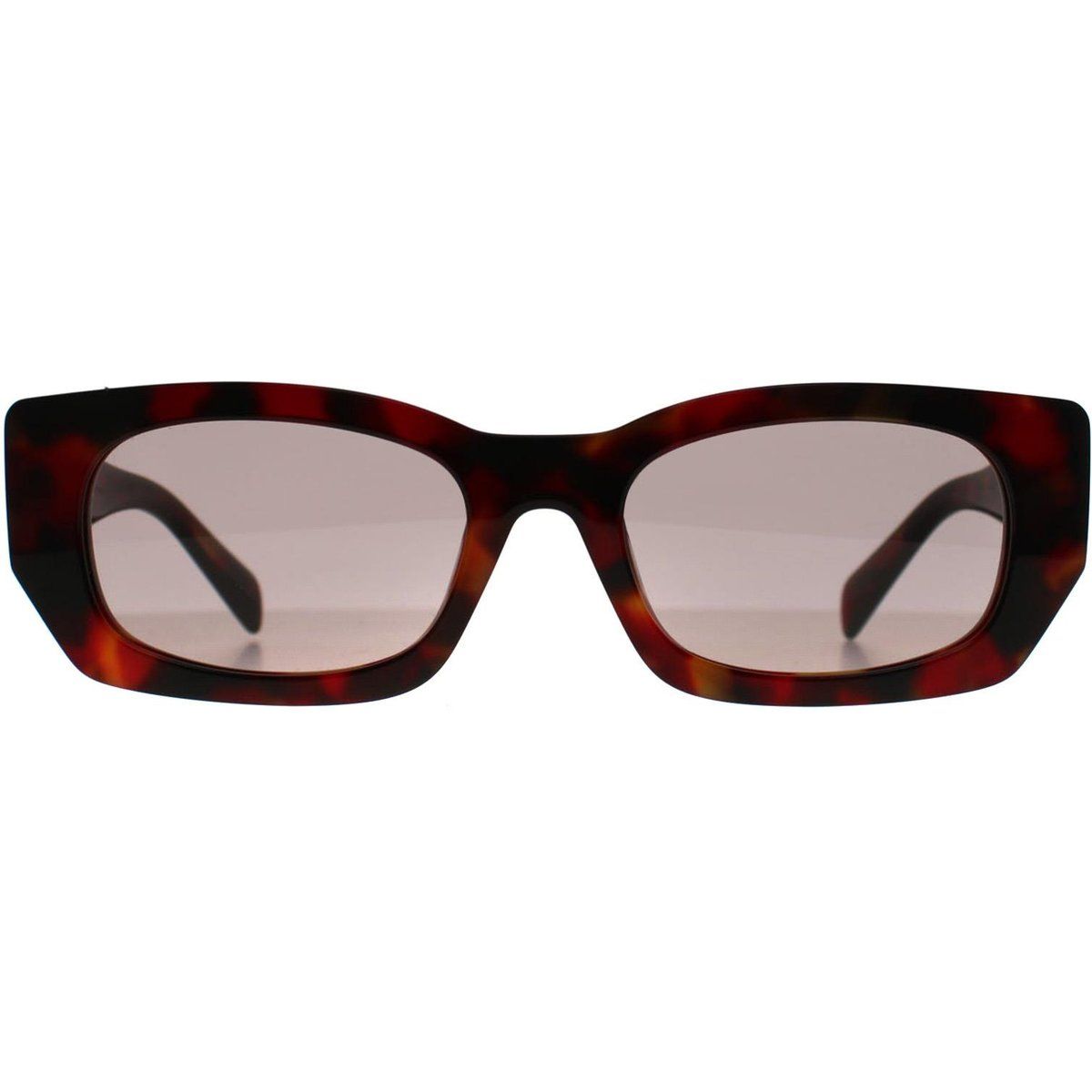 Rechteckige Sonnenbrille mit Schildpattmuster
