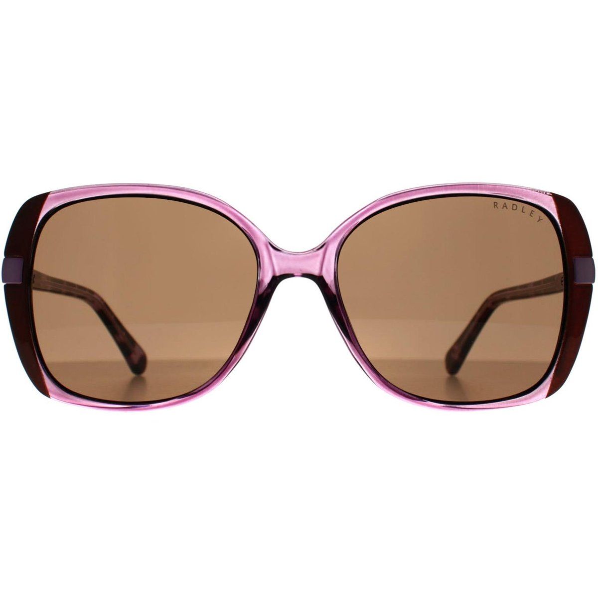 Kristall Lila Braune Butterfly Sonnenbrille