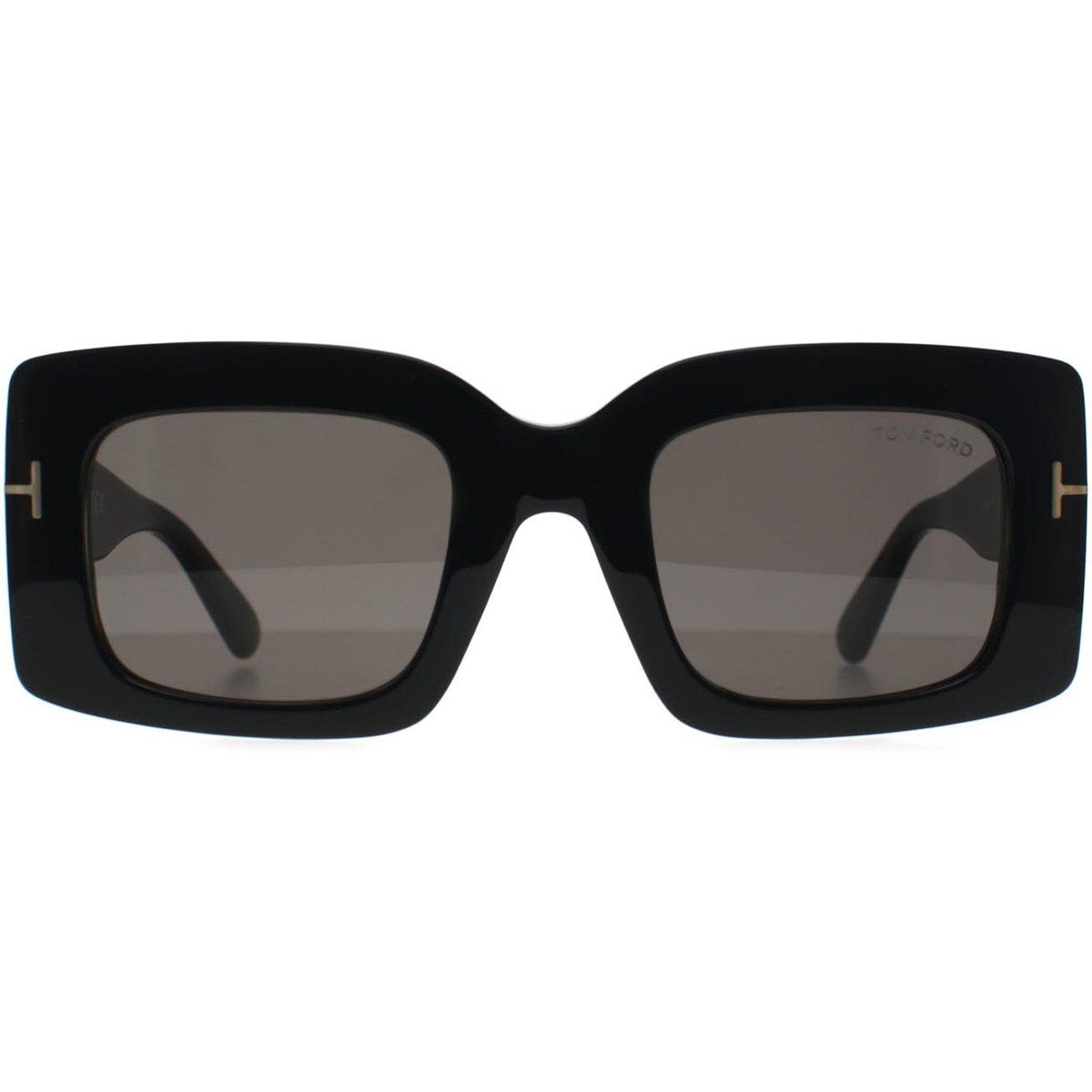Markante Sonnenbrille mit rechteckigem Rahmen