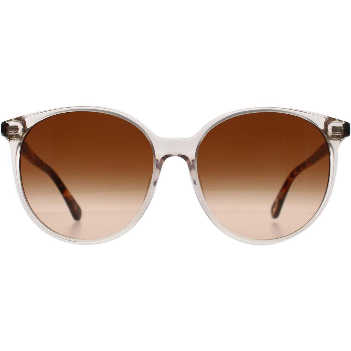 Runde kristallbraune Sonnenbrille mit Farbverlauf