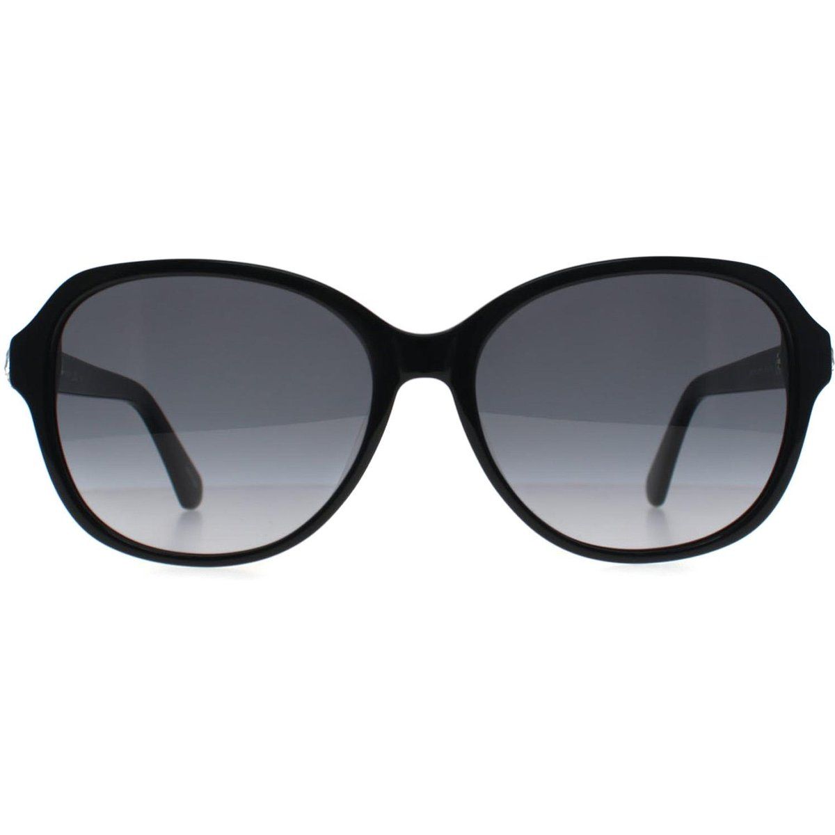 Übergroße Sonnenbrille mit schwarzem, runden Rahmen
