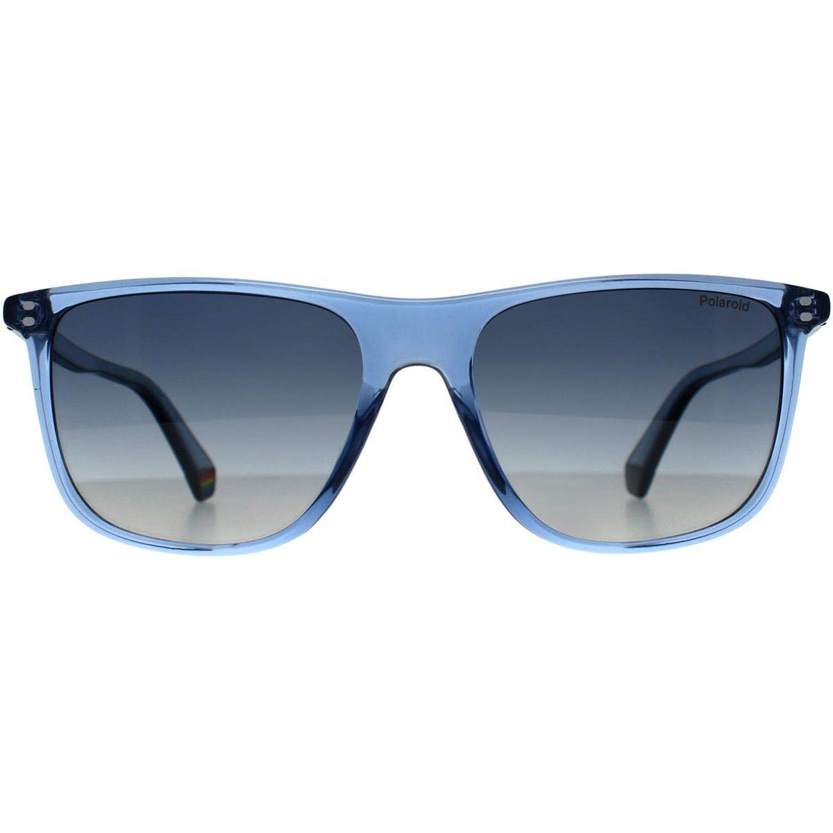 Rechteckige blaue polarisierte Sonnenbrille mit Farbverlauf